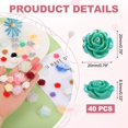 thumbnail image 2 of Uxcell Encantos de Resina en Forma de Rosa de 20mm, 40 Pcs Mini Cabochón Sin Perforar para Embellecimiento de Joyería de Manualidades, Charm de Decoden para Caso de Teléfono, Porcelana Verde Brillante, 2 of 6