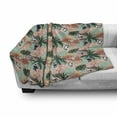 thumbnail image 3 of Animals Soft Flannel Fleece Throw Blanket, Toucans in the Tropical Forest Monstera Leaves Smoothly Continuous Illustration, Cozy Plush for Indoor and Outdoor Use, 60" x 80", Multicolor, by Ambesonne, 3 of 6