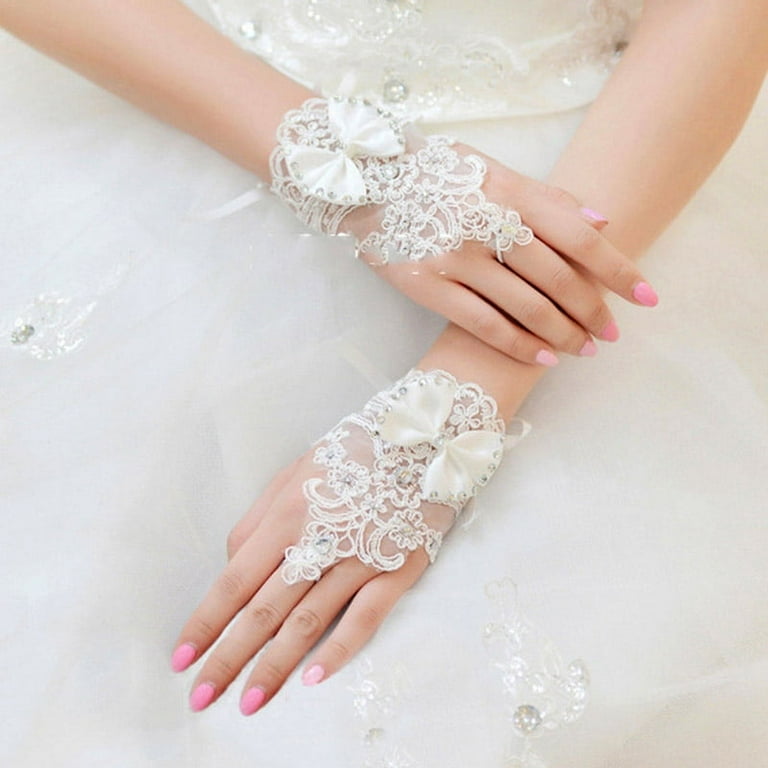 Short on sale wedding gloves