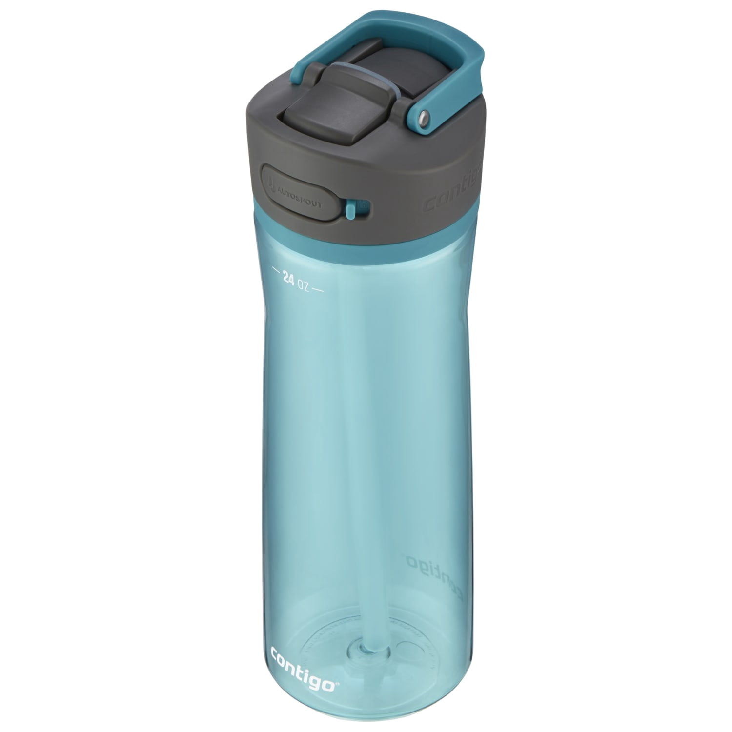 Contigo 2143068 Plastic Water Bottle, Autospout Lid, Teal, 24 oz. - Quantity 1