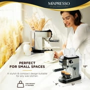 Mixpresso Professional Espresso Machine for Home 15 Bar with Milk Frother Steam Wand, Espresso Maker with Double-Cup Splitter, 1450w Fast Heating Cappuccino & Latte machine 37Oz Water Tank