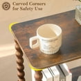 thumbnail image 6 of Side Table, Small End Table with Storage Shelf, 2-Tier Small Coffee Tables Living Room for Bedroom, Narrow Spaces (Rustic Brown), 6 of 15