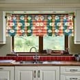 thumbnail image 3 of Yayeee Kitchen Curtains Tier Set of 2 Light Filtering 57"x24" Over Sink Window Panels, Green Checkered Daisy, 3 of 7