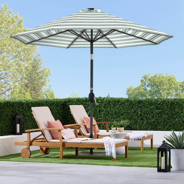 best green solar patio umbrella Tilt | Auto-Tilt, Fade-Proof, Wind Resistant | Commercial Grade | Sunbrella Forest resistant steel pole and ribs 10 Ft. Solar Power Lighted