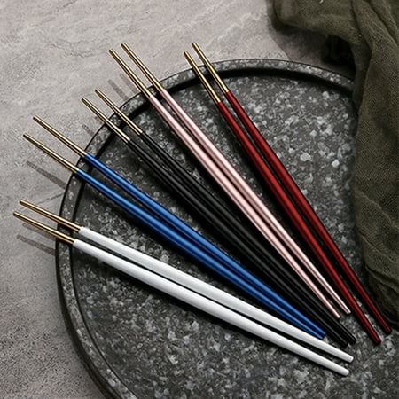 

1 Pair Chopsticks Reusable Non-Slip Anti-Corrosion Japanese Style Chinese Chopsticks for Kitchen