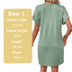 thumbnail image 3 of Vestido camisero de algodón para mujer, estilo casual de verano, manga corta, con botones, ideal para la playa o como pareo, con bolsillos., 3 of 5