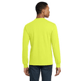 thumbnail image 4 of Gildan High Visibility Long Sleeve T-Shirt, Men's Crew Neck Safety Green Workwear, S, 4 of 5