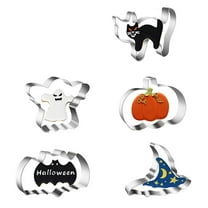 Halloween Metal Cookie Cutters Halloween Cookie Cutters Set Large Stainless Steel Metal Halloween Cookie Cutter Shaped Holiday Decorations Party Supplies 9X7.5cm