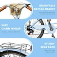 thumbnail image 5 of 24 Inch DEYGIA Kids Bike, Cruiser Bike for Girls, 7 Speed Kids' Bicycles with Rattan Basket and Adjustable Seat, Lightweight Step Bike for Girls, 5 of 7