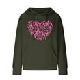 thumbnail image 3 of Abomasnow Womens Waffle Knit Sweatshirt Breast Cancer Awareness Hoodies, Drawstring Graphic Print Hoodies Casual Loose Fit Fall Winter Pullover Hoodie Sweatshirts, 3 of 3