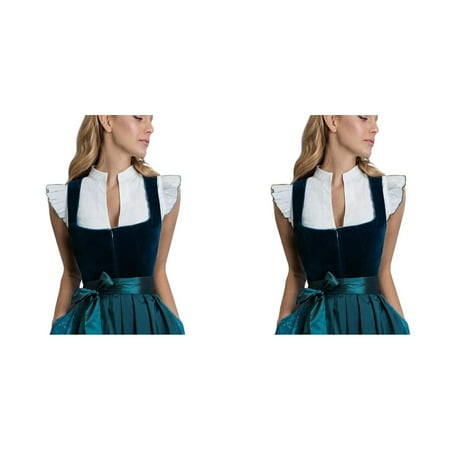 (2-Pack) Kcodviy Germany Oktoberfest Womens Vintage Rhinestone Bra and Panties Set Plus Size Dirndl Dress Short Sleeve Stockings Women Waist Dress Stage Performance Dress Tank Vest Top