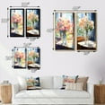 thumbnail image 4 of Designart "Sunlit Vase Beautiful Pink Flowers III" Flowers Framed Wall Art Set Of 2 - Traditional Pink Gallery Wall Frame Set For Home Decor, 4 of 6