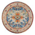 thumbnail image 1 of LR Resources SINUO54110RED40RD Tapis Rond de Jardin Médaillon Brûlé Tufté à la Main Rouge & Multicolore - 4 Pieds, 1 of 1