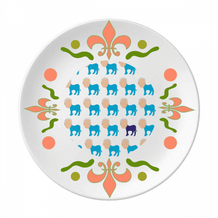 

America Party Figure Repeat Donkey Democracy Flower Ceramics Plate Tableware Dinner Dish
