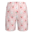 thumbnail image 6 of Kdxio Rabbit And Cherry Pattern Mens Casual Shorts - Drawstring Summer Beach Sports Shorts for Men, 6 of 9