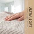 thumbnail image 3 of REGALWOVEN Cotton Striped Hand Towel, 13 x 29 Inches Soft Absorbent Bathroom Hand Towels for Bathroom, Kitchen, Gym, Spa, Hotel Brown 4pk, 3 of 7