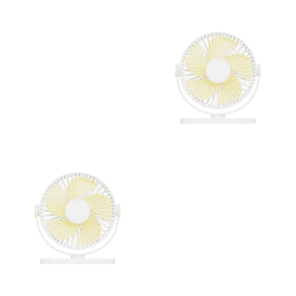 Matsuzay Compact USB Desk Fan Personal Table Cooling Fan for Travel Outdoor 2piezas Blanco