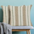 thumbnail image 2 of Brown Sage Green Outdoor Pillow Covers 18 x 18 Inch, Beige Polka Dots Stripe Decor Throw Pillows for Couch Bed, Boho Modern Farmhouse Decorative Pillowcase Linen Cushion Cover Set of 2, 2 of 6