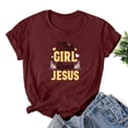 thumbnail image 1 of EGNMCR Chemises de Pâques pour Femmes Chemises Imprimé de Pâques Manches Courtes Décontracté Ample Haut Manches Courtes Col Rond Haut/chemise T-Shirts pour Femmes, 1 of 3