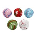 thumbnail image 1 of 10pcs Christmas Pet Cat Toy Patch Ball Toy Kitten Teaser Biter for Pet Cat Kitten (Random Color), 1 of 8