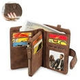 thumbnail image 3 of Namzi Short Leather Wallet at 30% Off, with Card Slots, Zipper Coin Pocket, Light Blue, 1 Piece, 3 of 4