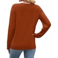 thumbnail image 3 of Sweaters for Women V Neck Casual Knit Long Sleeve Tops 2026 Fall Lightweight Pullover Sweaters, XL, 3 of 4