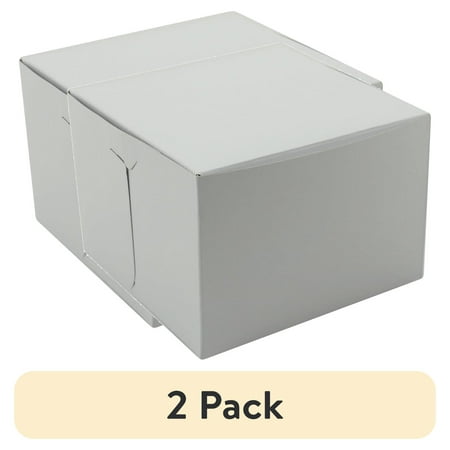 (2 pack) 5 x 5 x 3.5 White Petite Cake Boxes 5 Count by Way To Celebrate