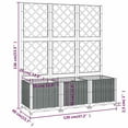 thumbnail image 2 of vidaXL 1 Piece Blue Gray PP Garden Planter with Trellis 47.2"x15.7"x53.5", 2 of 8