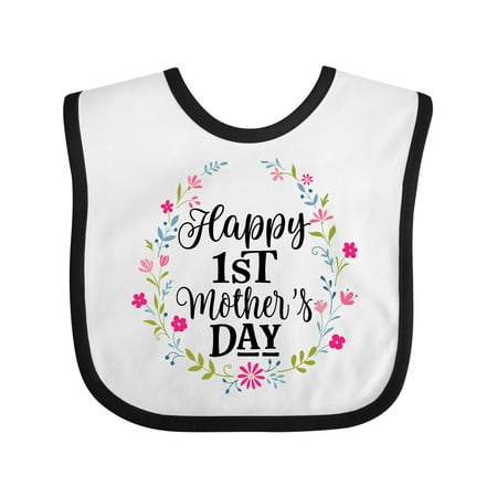 

Inktastic Happy 1st Mothers Day Outfit Girls Gift Baby Girl Bib