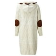 thumbnail image 5 of Women's Cardigan Womens Patchwork Cardigan Long Sleeve Open Front Knit Sweaters Coat Pockets M, 5 of 6