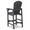 Gray, variant on Leumius Tall Adirondack Chairs Set of 1,All Weather Outdoor Bar Height Barstools Chair with Armrests and Cup Holder for Bistro,Poolside,Garden,brown