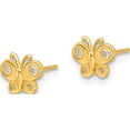 thumbnail image 2 of 14K Yellow Gold Madi K Polished Cz Butterfly Post Earrings (Width 7.7) (Length 6.4) - Jbsp, 2 of 5