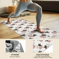 thumbnail image 4 of White Cow Head Pattern Hot Yoga Mat Towel Non Slip for Hot Yoga - Quick-Drying Yoga Mat Cover with 4 Corner Pockets with Travel Bag - Hot Yoga Towel Non Slip 74"x26", 4 of 6
