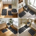 thumbnail image 4 of Butterfly and Moon Gothic Pattern Bathroom Rug Set 4 Piece,Includes Contour,Lid Cover,Bath Mat,Non-Slip Extra Soft Absorbent Washable, 4 of 5