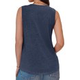 thumbnail image 4 of Women V Neck Tank Tops Casual Summer Loose Fit Sleeveless Shirts Blouse, 4 of 4