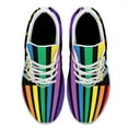 thumbnail image 2 of Unisex Rainbow Sneakers, LGBT Shoes for Men Women Lightweight Breathable Running Shoes White Size 9, 2 of 7