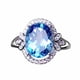 thumbnail image 2 of Anillos para mujer, regalos para mujer, anillo vintage exquisito para mujer, anillo de circón azul, anillo de cobre, tamaño 6-10, anillo de cobre., 2 of 2