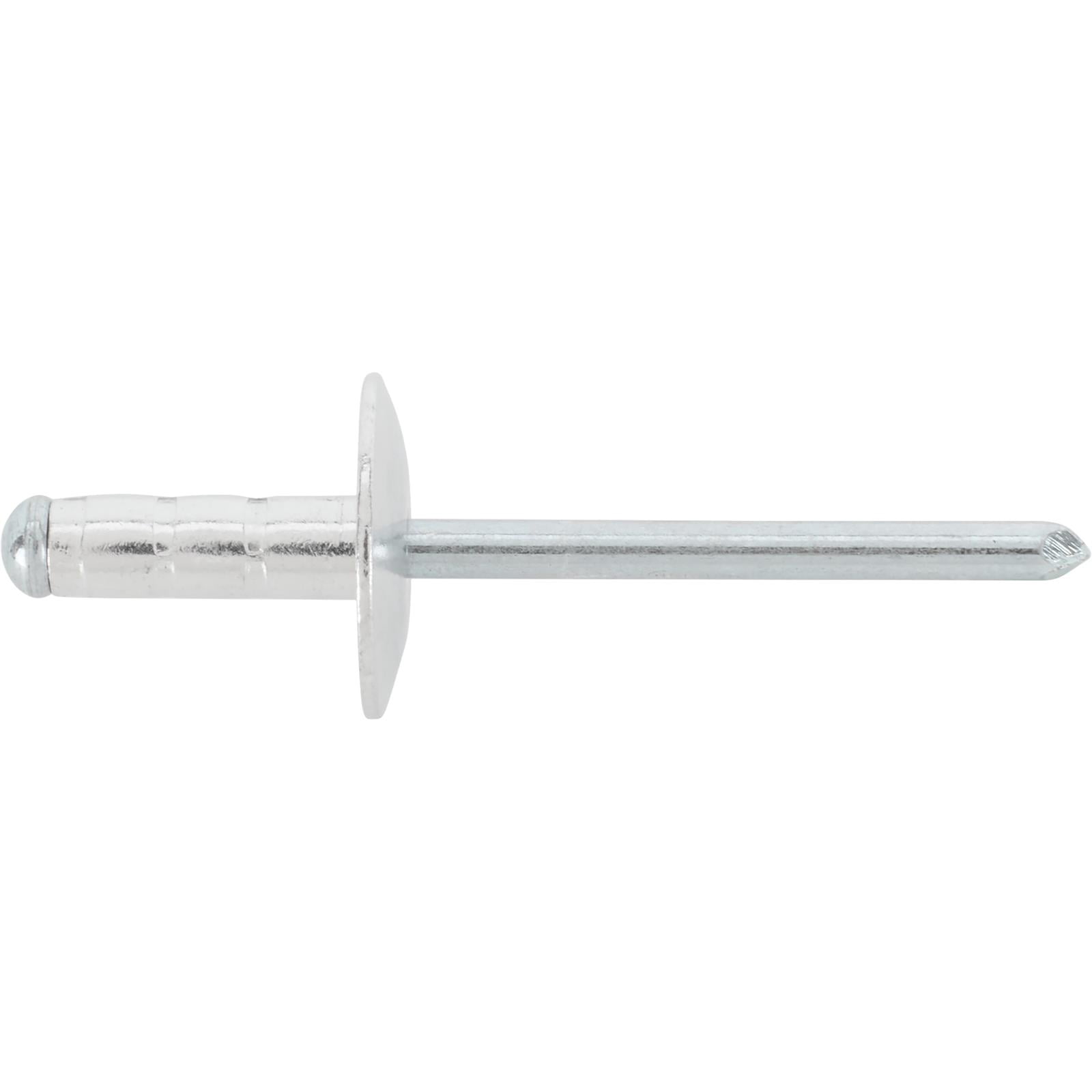 Multi-Grip Pop Rivets, 3/16 ", Large Head, Box of 250