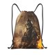 thumbnail image 1 of Fotbe Apocalyptic Skull Soldier Bolsa Mochila con Cordón Estampada, Bolsa de Gimnasio Deportiva, Bolsa Cinch, Bolsa con Cordón para Hombres y Mujeres-Small, 1 of 6
