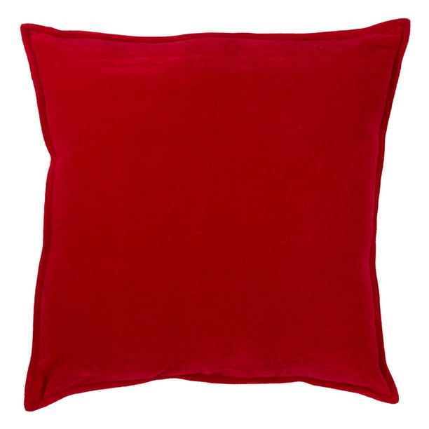 Saro Lifestyle Cotton Velvet Down FIlled Throw Pillow