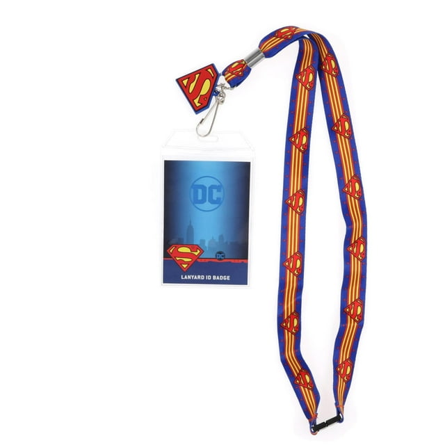 Cordón plateado Buffalo DC Comics Superman con soporte para tarjetas