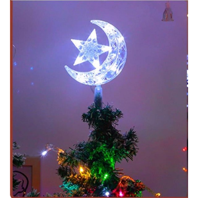 Decoraciones de Halloween Vmvidoty Luces decorativas navideñas Estrella Luz para copa de árbol Nuevo producto Fiesta navideña Tala Luces decorativas intermitentes Venta al por mayor Estrella para