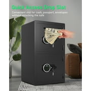 Kavey 5.0 Cu ft Extra Large Home Safe Box Fireproof, Digital Home Security Safe Box with Deposit Slot & Metal Storage Box, Soft Lining Money Safe with Backlit Keypad & Dual Alarm for Home Office