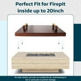 thumbnail image 4 of FEBTECH 22.6" Fire Pit Lid Rectangle - 16 Gauge Carbon Steel FirePit insert Cover with 2 Heat Resistant Wooden Handles - Fire Pit Accessories Ideal for Outdoor Fireplace., 4 of 9