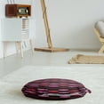 thumbnail image 3 of Abstract Round Floor Cushion with Handle, Rectangular Shapes with Geometric Patterns in Modernistic Design, Pillow for Living Room & Dorms, 18" Round, Charcoal Grey and Multicolor, by Ambesonne, 3 of 4