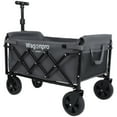 thumbnail image 6 of LuckyNote Expandable Dual-Layer Utility Wagon, 225 lbs Capacity Folding Cart with 100% Extra Storage Space, 360° All-Terrain Wheels, for Camping Shopping Gardening, Gray, 6 of 27