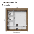 thumbnail image 3 of Ropero Closet Madesa Monaco 3 Puertas Corredizas Marrón Madesa 1093, 3 of 10