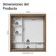 thumbnail image 3 of Ropero Closet Madesa Monaco 3 Puertas Corredizas Marrón Madesa 1093, 3 of 10