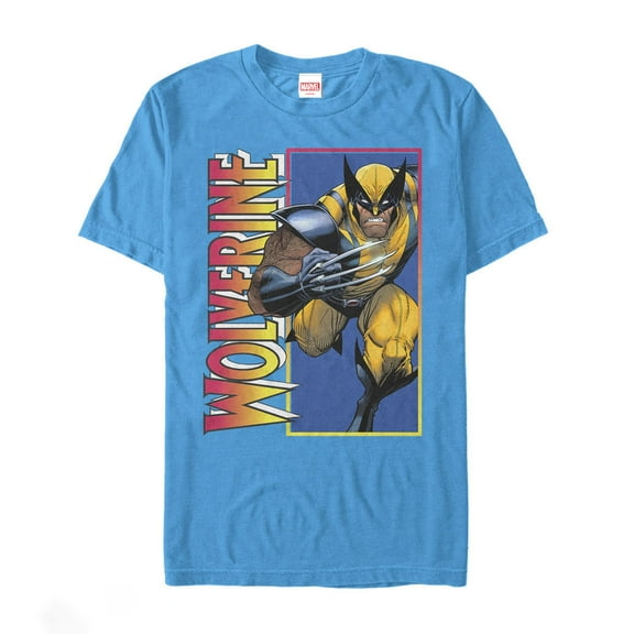 Men's Marvel X-Men Wolverine Claw  Graphic Tee Turquoise Small