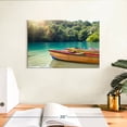 thumbnail image 3 of Elephant Stock Jamaica Blue Lagoon Boats Wall Art - Horizontal Canvas Wall Art - Dining Room Wall Decor - Transportation Canvas - Yellow And Orange Decor - 12" x 8", 3 of 8
